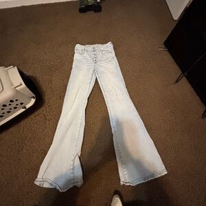 Women's Light Blue Flared Jeans